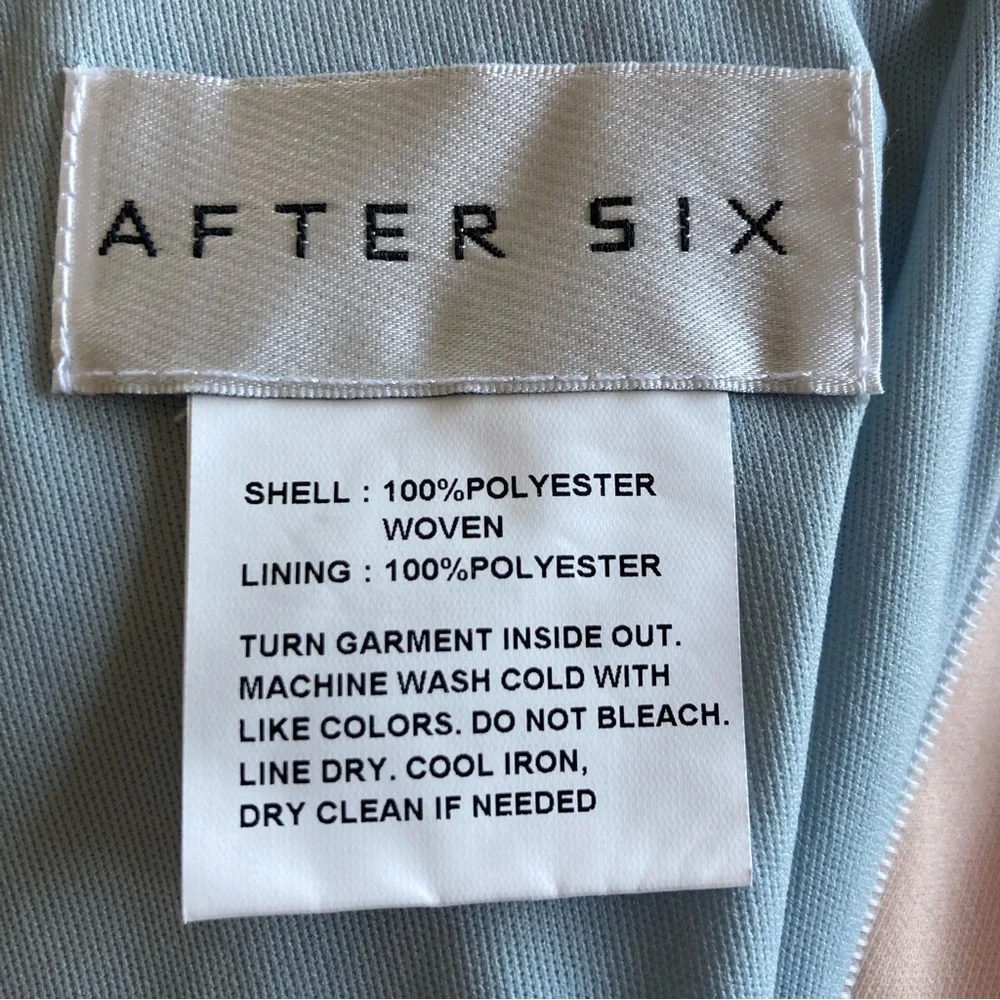 After Six NWT One Shoulder Draped Cowl Maxi Dress In Mist Size 10 - Picture 6 of 8